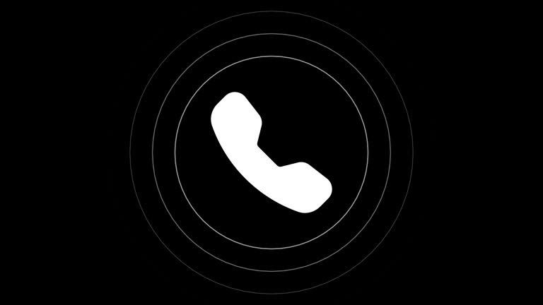 Call Screen Animation Copy Space Placement on Black Background Animation